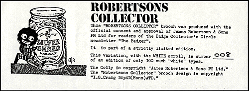 Certificate for Collector Oranges with white scroll