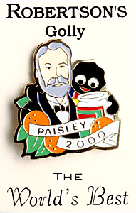 Paisley exhibition brooch featuring James Robertson