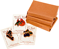 Pre War Fruits with original presentation cards and boxes