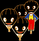 Golly quadruple brooch