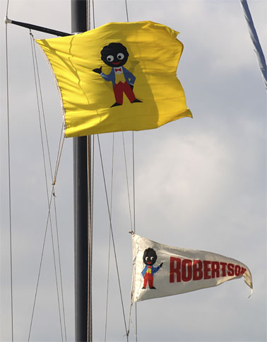 HMS Crichton Battle Ensign and the original yacht pennant