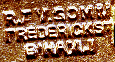 Zoomed in on backstamp