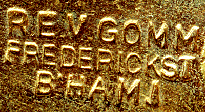 Zoomed in on backstamp