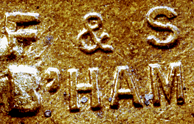 Zoomed in on backstamp